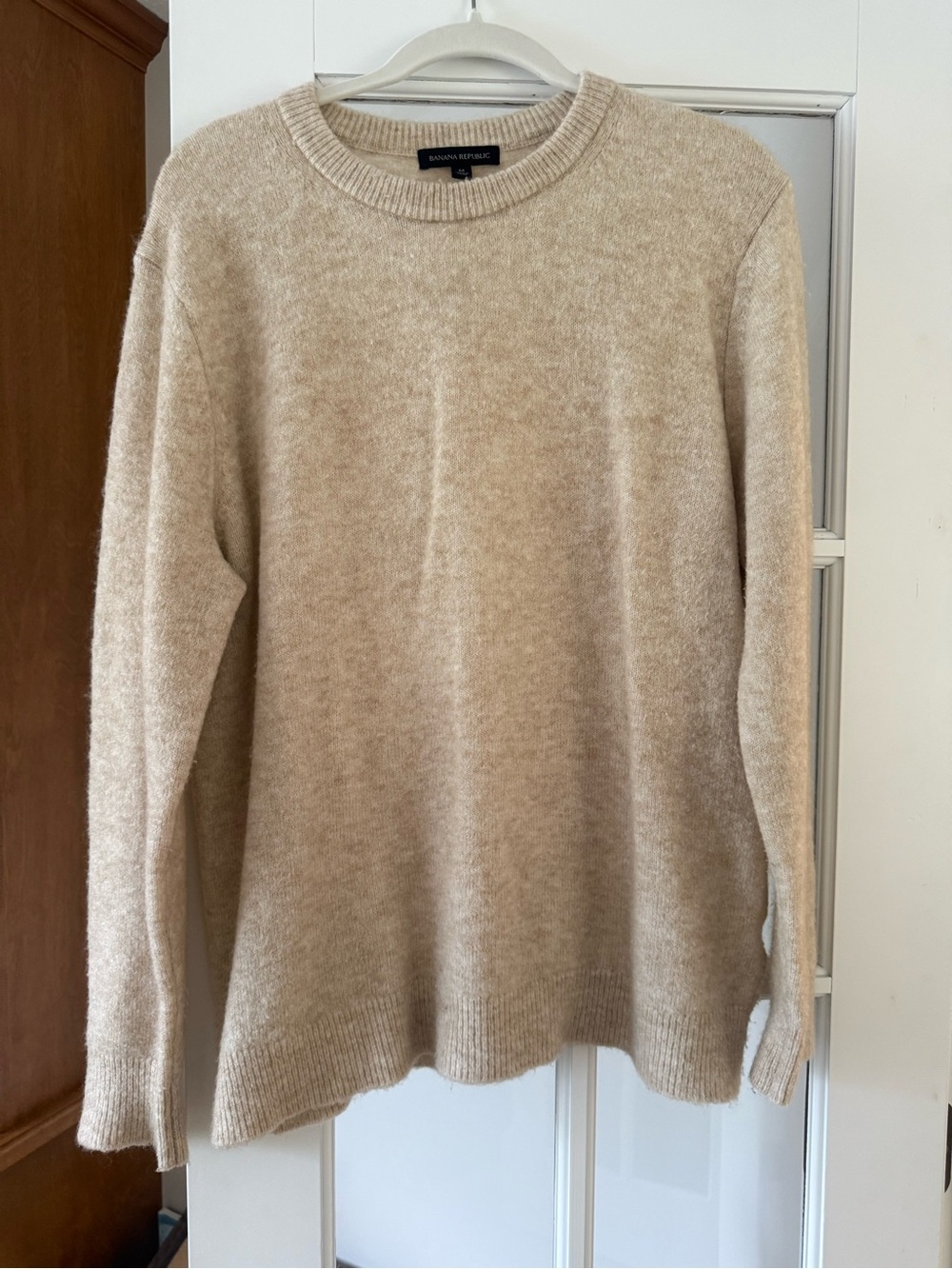 Banana Republic Cozy Neutral Crewneck Sweater - Light Beige